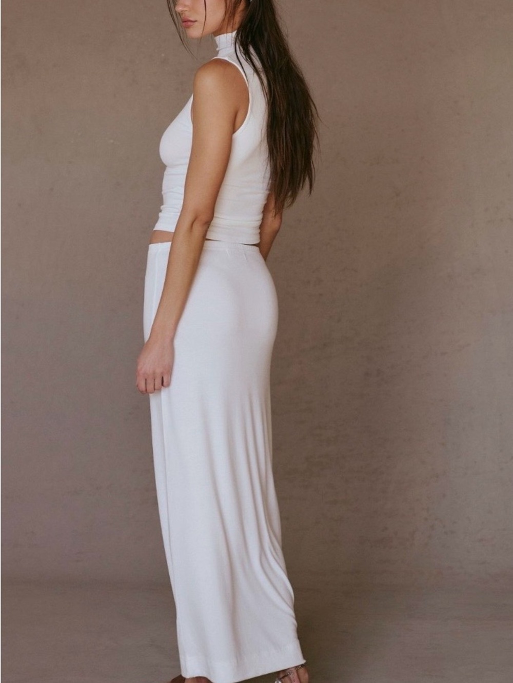 Free people White Two-Piece Ribbed Tank & Skirt Set - Picture 4 of 4